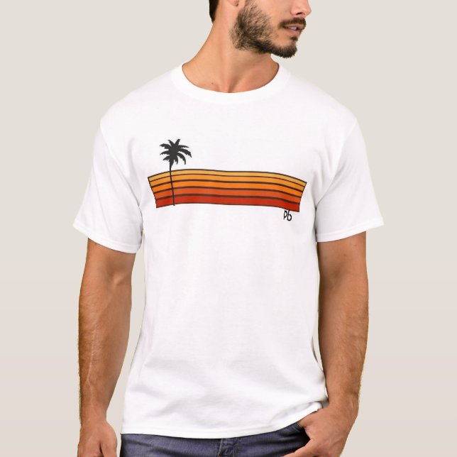 Camiseta Estilo temprano de la playa 80s del PB (bahía del (Anverso)