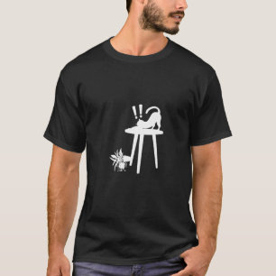 Camiseta Estilo Travieso de Gato para Hombres Mujeres Gatos