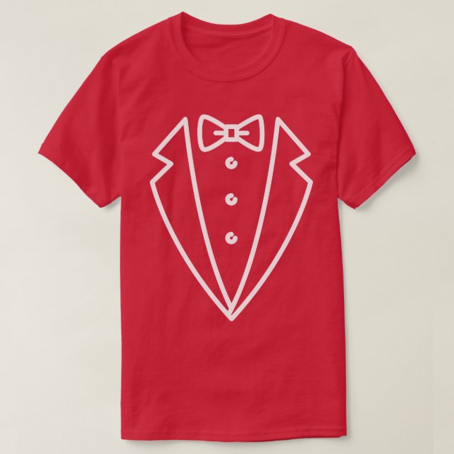 Camiseta Estilo Tuxedo (Diseño del anverso)