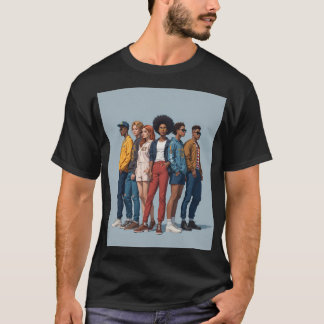 Camiseta Estilo unido - Diversas personas Art T-Shirt