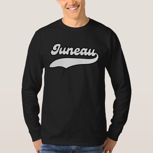 Camiseta Estilo universitario Juneau City Alaska retro (Anverso)