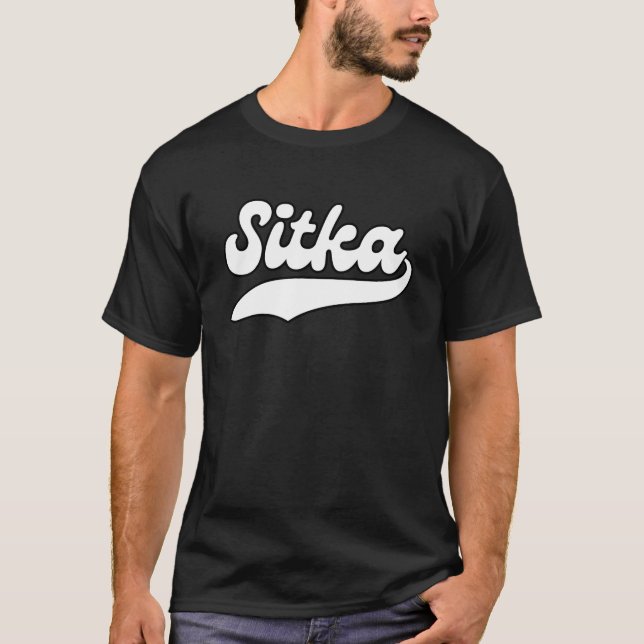 Camiseta Estilo universitario Sitka City Alaska (Anverso)
