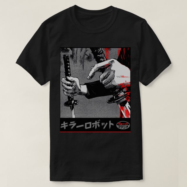 Camiseta Estilo urbano de guerrero japonés samurai (Diseño del anverso)