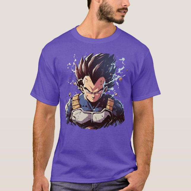 Camiseta estilo vegeta divertido (Anverso)