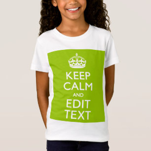 Camiseta Estilo Verde Android Mantenga la calma y el texto