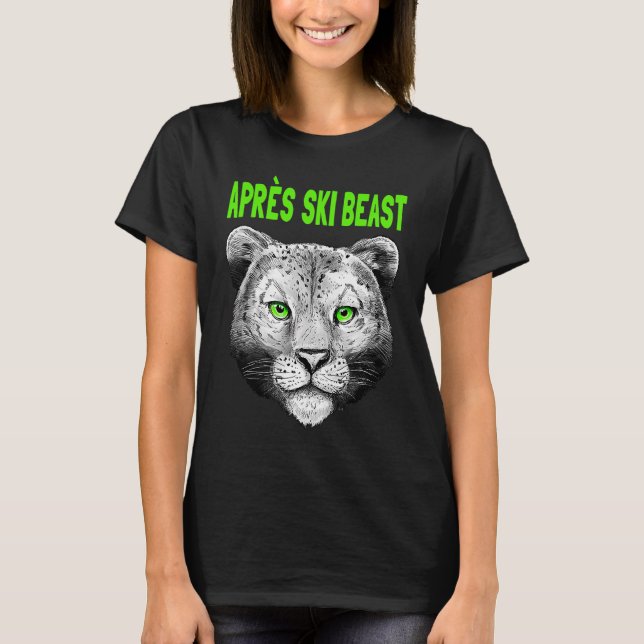 Camiseta Estilo Verde Apres Ski Snow Leopard (Anverso)