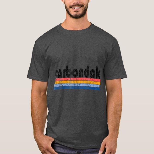Camiseta Estilo vintage 80 Carbondale IL (Anverso)