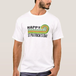 Camiseta Estilo Vintage Afortunado Arcoiris Shamrock Green