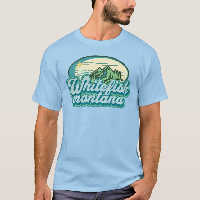 Camiseta Estilo Vintage Classic Whitefish Montana MT (Anverso)