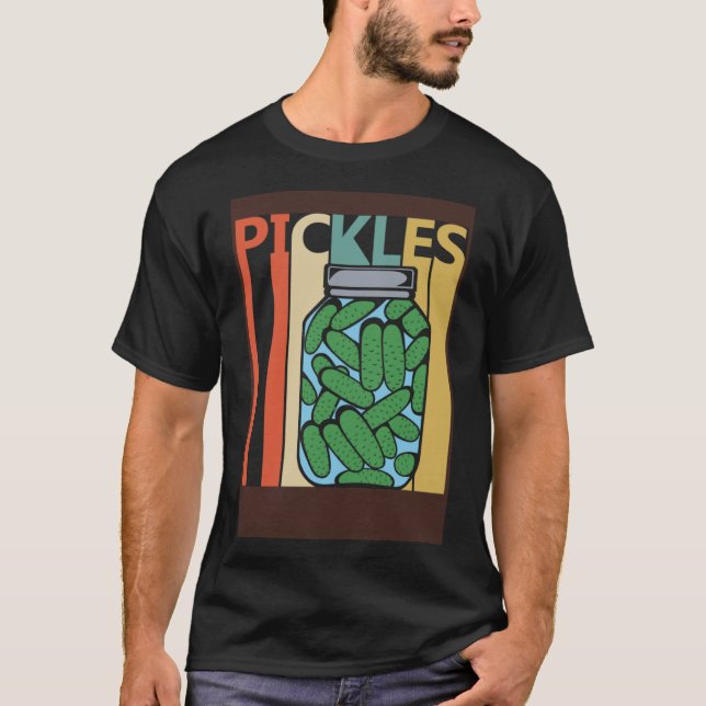 Camiseta Estilo vintage Cute Pickles Vegetable (Anverso)
