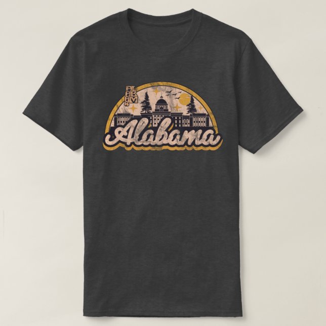 Camiseta Estilo Vintage de Alabama (Diseño del anverso)