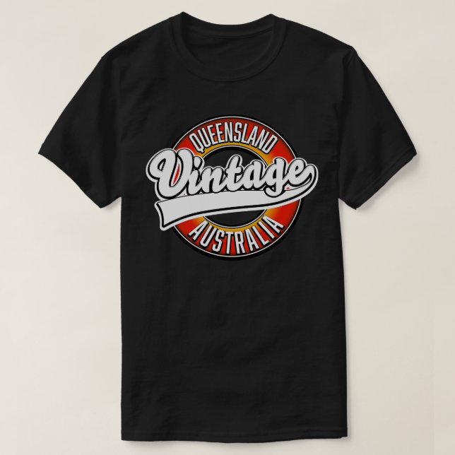 Camiseta Estilo vintage de Queensland australia (Diseño del anverso)