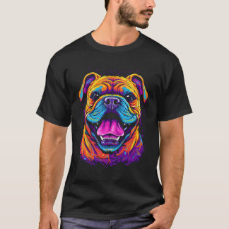 Camiseta Estilo vintage del Bulldog inglés