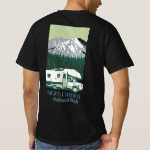 Camiseta Estilo Vintage Parque Nacional Mount Rainier Road