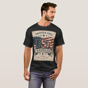 Camiseta Estilo vintage USA gráfico patriótico desgastado 