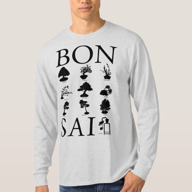 Camiseta Estilos básicos del árbol Bonsai (Anverso)