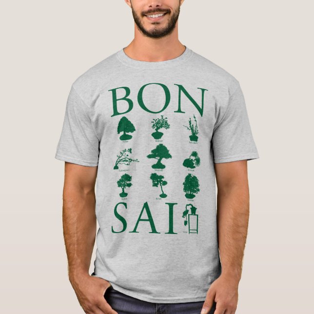 Camiseta Estilos básicos del árbol Bonsai (Anverso)