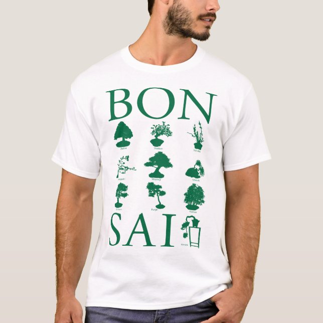 Camiseta Estilos básicos del árbol Bonsai (Anverso)
