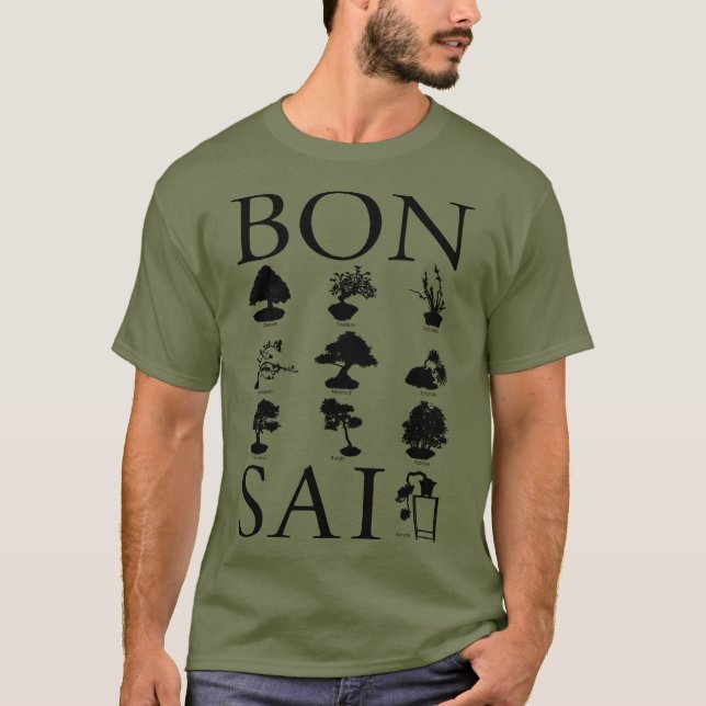 Camiseta Estilos básicos del árbol Bonsai (Anverso)