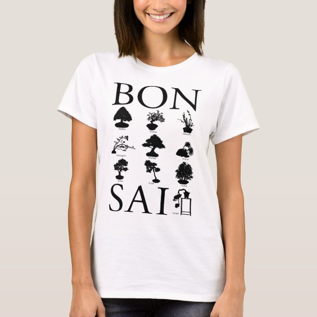 Camiseta Estilos básicos del árbol Bonsai (Anverso)