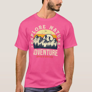 Camiseta Estilos de época Explorar la Naturaleza Adventure