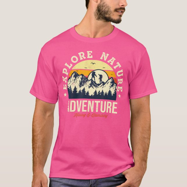 Camiseta Estilos de época Explorar la Naturaleza Adventure  (Anverso)