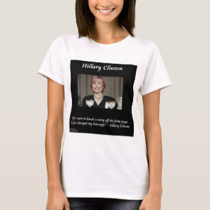 Camiseta Estilos de peinado de Hilary Clinton y titulares c