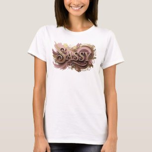 Camiseta Estilosa Impresión SASSY Roja