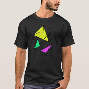 Camiseta Estiloso diseño de figuras creativas Líneas de imá