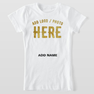 CAMISETA ESTILOSO MODERNO PERSONALIZABLE BLANCO VERIFICADO 