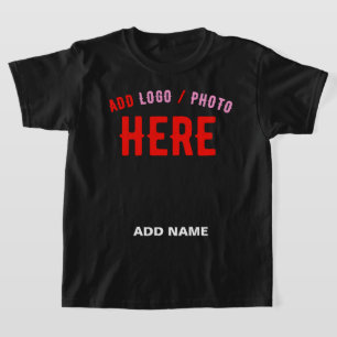 CAMISETA ESTILOSO MODERNO PERSONALIZABLE NEGRO MARCA VERIFI
