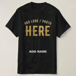CAMISETA ESTILOSO MODERNO PERSONALIZABLE NEGRO MARCA VERIFI