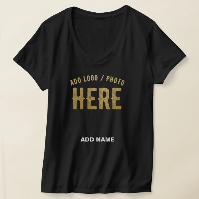 CAMISETA ESTILOSO MODERNO PERSONALIZABLE NEGRO MARCADO VERI (Distribución )