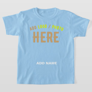 CAMISETA ESTILOSO MODERNO PERSONALIZADO AZUL CLARO VERIFICA