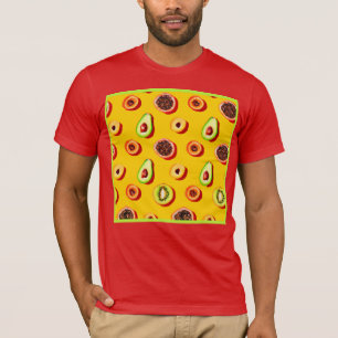 Camiseta Estiloso patrón de frutas neón