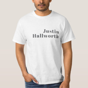 Camiseta Estiloso Texto Retro Moderno Editable Gris