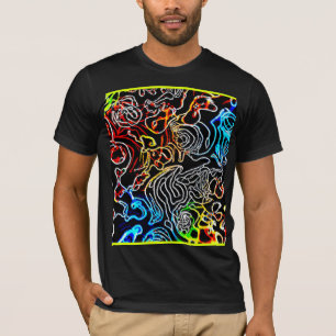Camiseta Estiloso y colorido Patrones de neón