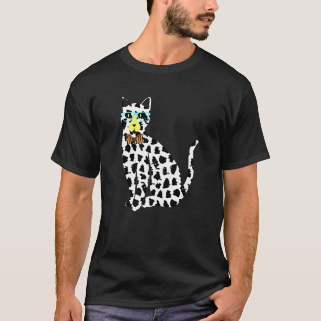 Camiseta Estilosos Animales Gatitos Vieron Gato Con Gafas D (Anverso)