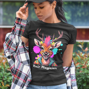 Camiseta Estilosos regalos de ciervo para peluqueros Estili