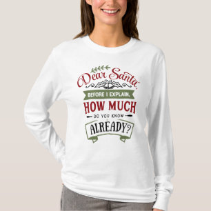 Camiseta Estimado Papá Noel Antes De Explicar Cita De Navi