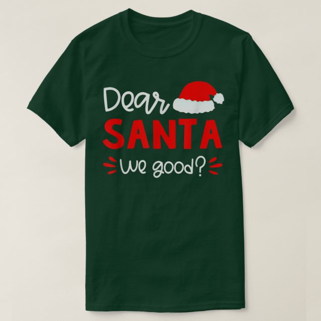 Camiseta Estimado Papá Noel Buena Familia Santa Hat coincid (Diseño del anverso)