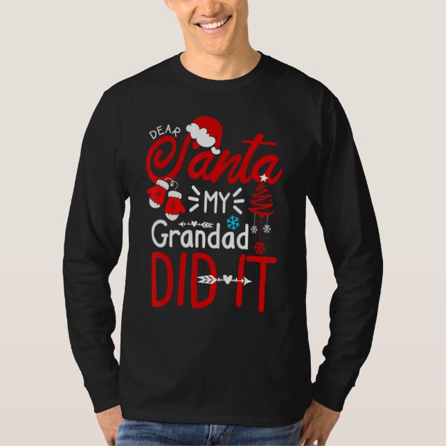 Camiseta Estimado Papá Noel Lo Hizo Navidad Familia Gro (Anverso)