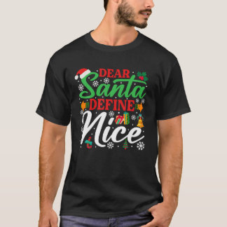 Camiseta Estimado Santa Define Bonitas Camisas, Divertidos 
