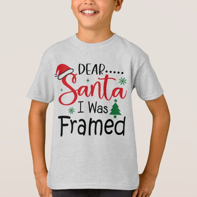 Camiseta Estimado Santa I fue acusado de Navidades gracioso (Anverso)