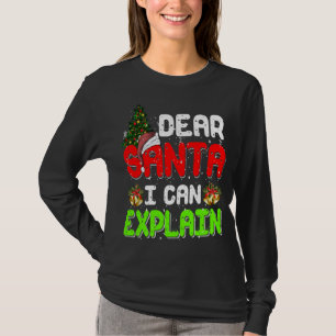 Camiseta Estimado Santa I puedo explicar divertidas Navidad