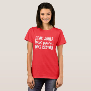 Camiseta Estimado Santa, presentes de la licencia toma al