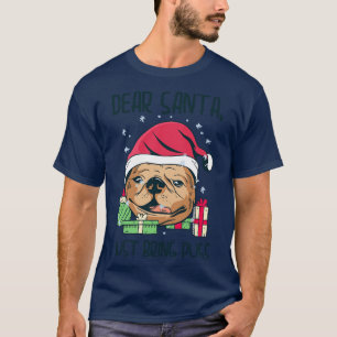 Camiseta Estimados Navidades de Santa Pug Holiday Dueño de