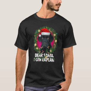 Camiseta Estimados Navidades traviesos de Santa Cute Black 