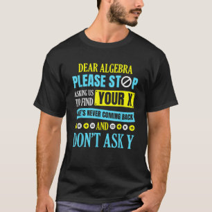 Camiseta Estimados regalos matemáticos de álgebra para homb