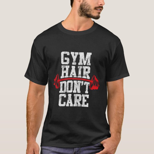 Camiseta Estiramiento del peso del gimnasio Levantamiento d (Anverso)